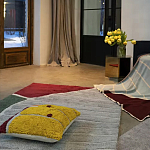 Чехол на подушку с рисунком горчичного цвета Elan Textured варинант исполнения - 2 | Loft Concept в Омске