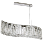 Линейная люстра изогнутой формы с хрустальными подвесками Crystal Art Chrome Linear Chandelier варинант исполнения - 2 | Loft Concept в Омске
