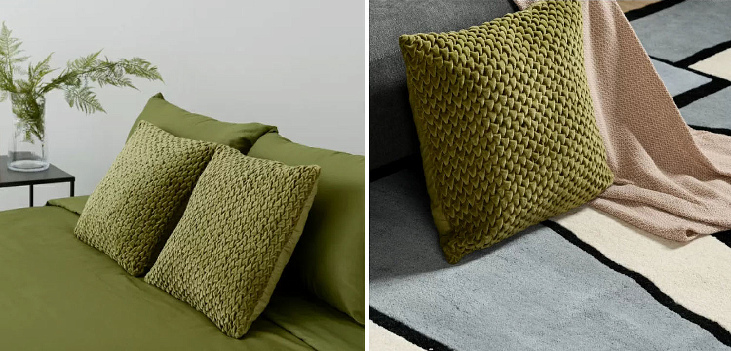 Подушка Purnama Quilting olive Подушка Purnama Quilting olive - Loft-Concept в Омске