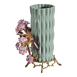 Ваза с птицами и цветами из фарфора с бронзовыми элементами Garden of Eden варинант исполнения - 3 | Loft Concept в Омске