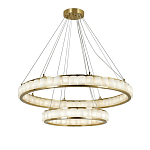 Люстра с 2-мя кольцами из натурального камня с регулируемыми плафонами Durability of Stone варинант исполнения - 1 | Loft Concept в Омске