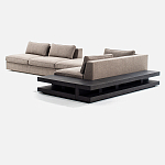 Современный модульный диван Zartаrn с приставным деревянным столиком варинант исполнения - 2 | Loft Concept в Омске