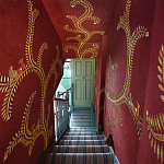 Обои с вышивкой ручной работы Fyodor Original colourway on Merlot linen варинант исполнения - 1 | Loft Concept в Омске