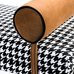 Банкетка Banquette PIED DE POULE Orange с принтом гусиная лапка Оранжевые валики варинант исполнения - 2 | Loft Concept в Омске