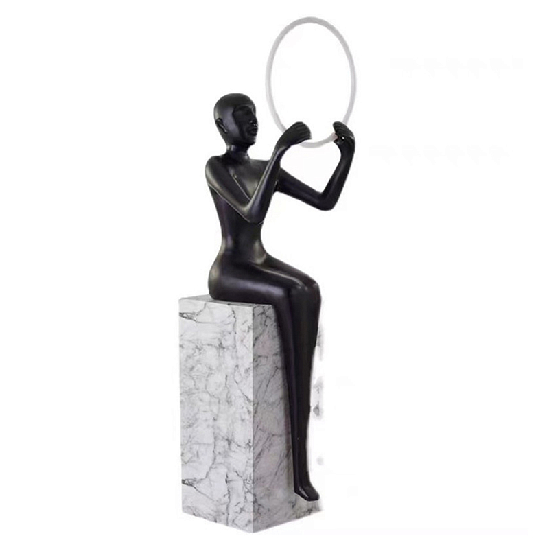 Торшер черная статуэтка Statue In The Clouds Floor Lamp Черный Белый Торшер черная статуэтка Statue In The Clouds Floor Lamp Черный Белый в Омске | Loft Concept