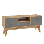 ТВ-тумба с фасадом цвета серый бетон Grace of Furniture  варинант исполнения - 2 | Loft Concept в Омске