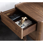 Прикроватный деревянный столик с 2-мя ящиками Moon Walnut Furniture варинант исполнения - 10 | Loft Concept в Омске