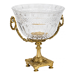 Чаша из рельефного стекла прозрачного цвета на бронзовой подставке Eden Garden варинант исполнения - 1 | Loft Concept в Омске
