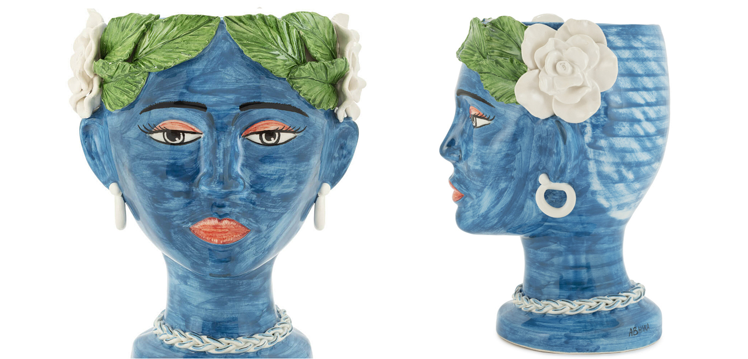 Ваза VASE HEAD SELVA COLOR dark blue - Loft-Concept в Омске