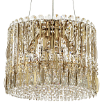 Круглая люстра с металлическими и хрустальными подвесками Bonnay Crystal Chandelier варинант исполнения - 1 | Loft Concept в Омске