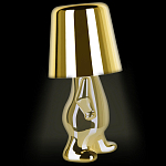 Настольная лампа фигурная золотого цвета с гладким абажуром Высота 19 см Sophia варинант исполнения - 5 | Loft Concept в Омске