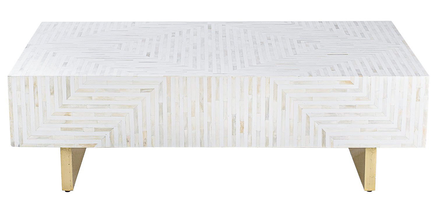 Журнальный стол Cream Indian Bone Inlay coffee table Журнальный стол Cream Indian Bone Inlay coffee table - Loft-Concept в Омске