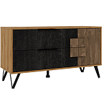 ТВ-тумба с  2-мя ящиками и закрытыми полками Stone Effect варинант исполнения - 2 | Loft Concept в Омске