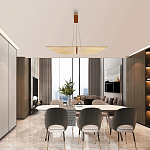 Люстра в виде распахнутых крыльев из тонких металлических планок Flight of Freedom варинант исполнения - 6 | Loft Concept в Омске