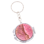 Зеркало брелок складное двухстороннее из натурального камня Родонит Stone Mirrors варинант исполнения - 5 | Loft Concept в Омске