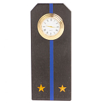 Часы погон подарочные настольные Авиация ВМФ из натурального камня Змеевик Military Clock варинант исполнения - 1 | Loft Concept в Омске