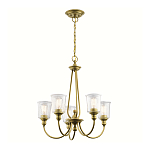 Люстра с прозрачными плафонами из пузырчатого стекла Kichler варинант исполнения - 10 | Loft Concept в Омске