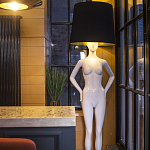 Лампа MANNEQUIN LAMP с абажуром созерцание силуэта варинант исполнения - 3 | Loft Concept в Омске