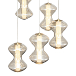 Люстра светодиодная с стеклянными волнообразными плафонами Amphora of Light варинант исполнения - 4 | Loft Concept в Омске