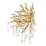 Бра с лучеобразным основанием и подвесками из прозрачного стекла в виде длинных капель Droplet Chandelier варинант исполнения - 5 | Loft Concept в Омске