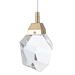 Подвесной светильник с хрустальным плафоном Esme Crystal Brass Hanging lamp варинант исполнения - 1 | Loft Concept в Омске