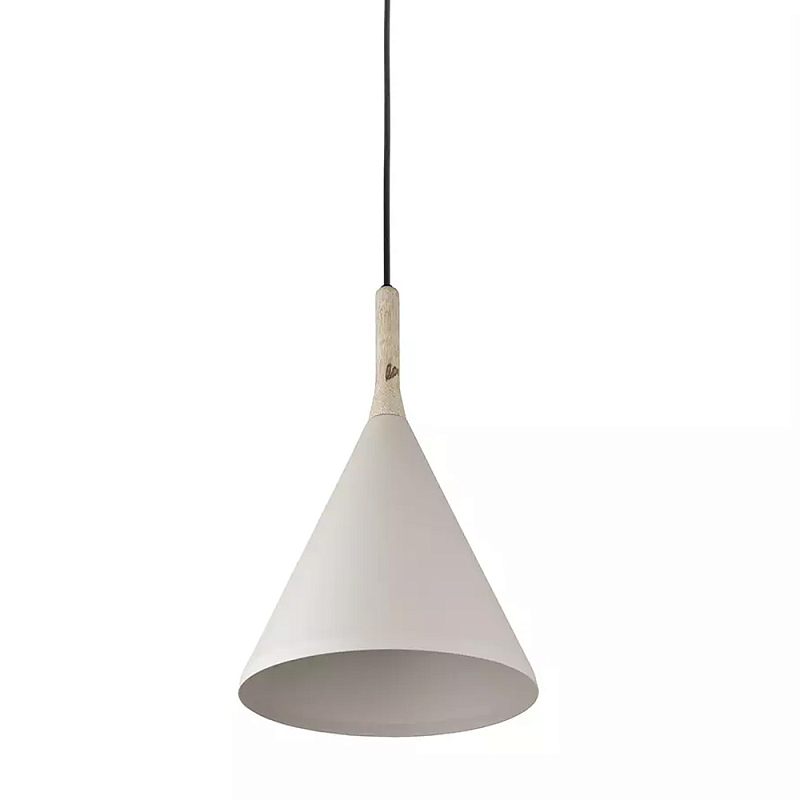 Подвесной светильник с плафоном в форме конуса Opaque Lamp Бежевый в Омске | Loft Concept 