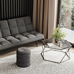 Пуф Three Gray в ткани букле серого цвета варинант исполнения - 4 | Loft Concept в Омске