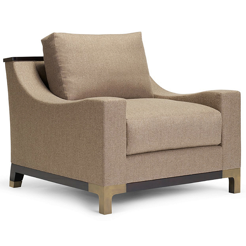 Элитное Комфортное Кресло Lincoln Бежевый Коричневый в Омске | Loft Concept 