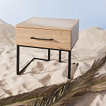 Тумба прикроватная с ящиком в стиле лофт Urban Style Space 2 варинант исполнения - 6 | Loft Concept в Омске