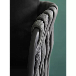 Стул мягкий с декором в виде плетеных лент на спинке и подлокотниках Semicircular Chair Decorated with Ribbons варинант исполнения - 7 | Loft Concept в Омске