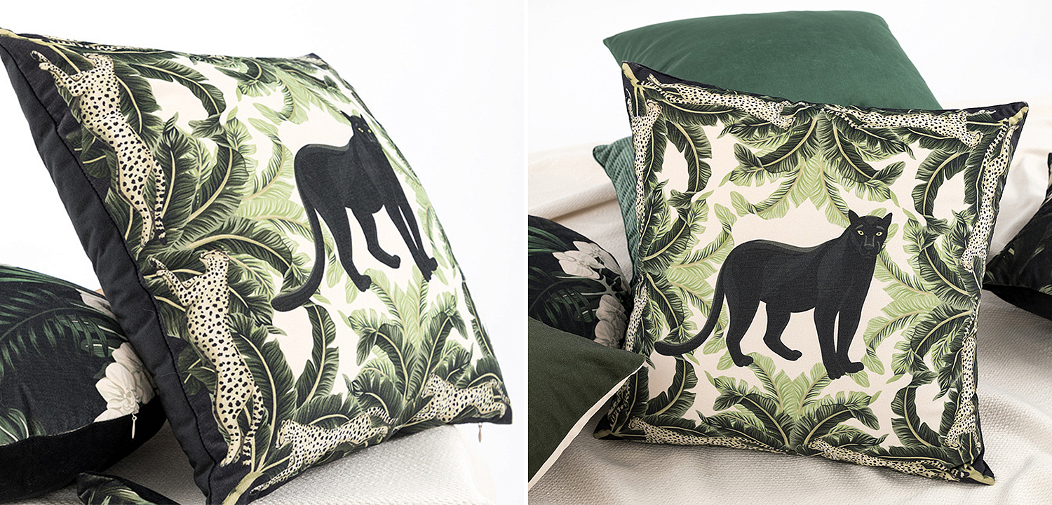 Декоративная подушка Черная Пантера Black Panther Cushion - Loft-Concept в Омске