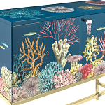 Буфет ручная роспись в морском стиле Cabinet Fondo Marino  варинант исполнения - 4 | Loft Concept в Омске