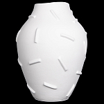 Декоративная ваза белая керамическая с абстрактным объемным декором Molecule Collection варинант исполнения - 1 | Loft Concept в Омске