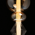 Подвесной светильник с вертикальной композицией из прозрачных и янтарных стеклянных шаров и ромбов Gabriel Scott Luna варинант исполнения - 5 | Loft Concept в Омске