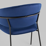 Стул в велюре синего цвета Horizon варинант исполнения - 6 | Loft Concept в Омске