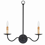 Бра настенное черное с 2-мя лампами Candle Sleeves варинант исполнения - 3 | Loft Concept в Омске