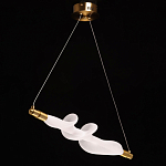 Люстра горизонтальная с волнистым белым плафоном Golden Swirl варинант исполнения - 4 | Loft Concept в Омске