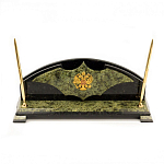 Настольный письменный набор из змеевика с гербом РФ Successful Leader варинант исполнения - 1 | Loft Concept в Омске