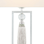 Настольная лампа с прямоугольным тканевым абажуром на белом мраморном основании Silver Threads варинант исполнения - 1 | Loft Concept в Омске