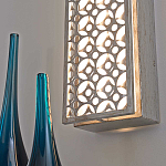 Бра прямоугольное в серебрянном цвете с ажурной решеткой Feiss варинант исполнения - 6 | Loft Concept в Омске