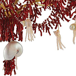 Люстра с декором в виде кораллов и ракушек Corals and Shells Chandelier Red варинант исполнения - 2 | Loft Concept в Омске