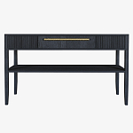 Дизайнерская Консоль с полкой и ящиком Primo Черный дуб варинант исполнения - 7 | Loft Concept в Омске