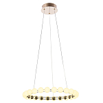 Люстра светодиодная кольцевая с круглыми плафонами белого цвета PEARLS Suspension 48 варинант исполнения - 4 | Loft Concept в Омске