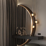 Подвесной светильник с рифлёным плафоном в форме шара Ripple Glow варинант исполнения - 5 | Loft Concept в Омске