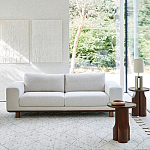 Приставной столик из массива дерева Walnut Triple варинант исполнения - 9 | Loft Concept в Омске