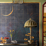 Обои ручная роспись Tsukimi Original colourway on gilded silk with antiquing варинант исполнения - 2 | Loft Concept в Омске