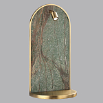 Настенный светильник зеленого цвета с бронзовой рамкой овальной формы с полкой Herbarium  варинант исполнения - 4 | Loft Concept в Омске