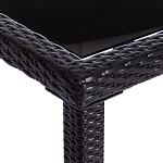 Обеденный комплект из искуственного ротанга Vintara черный варинант исполнения - 9 | Loft Concept в Омске