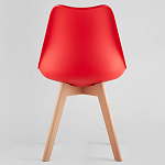 Стул с основой из пластика и мягким сиденьем Arvika Red варинант исполнения - 4 | Loft Concept в Омске