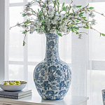 Ваза с классическим узором шинуазри синего цвета Blue & White Ornament  варинант исполнения - 4 | Loft Concept в Омске